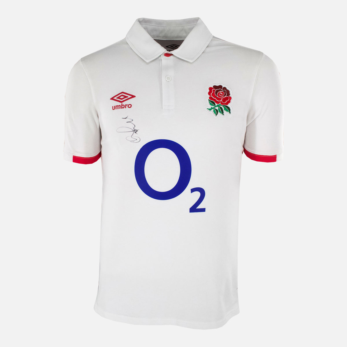 Owen Farrell Signed England Rugby Shirt 2020-21 Home [Front] — England Rugby signed shirt from the 2020 to 2021 season | The Vault