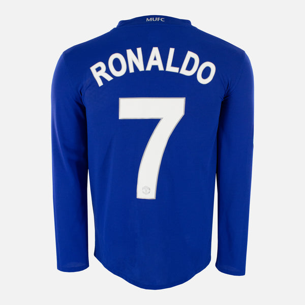 Ronaldo Long Sleeve Manchester United Shirt Blue